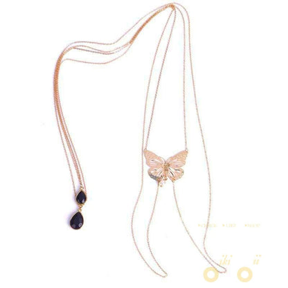 Long Necklace Body Chain Butterfly - WikiWii