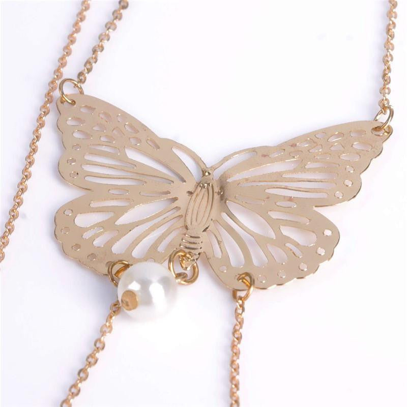 Long Necklace Body Chain Butterfly - WikiWii