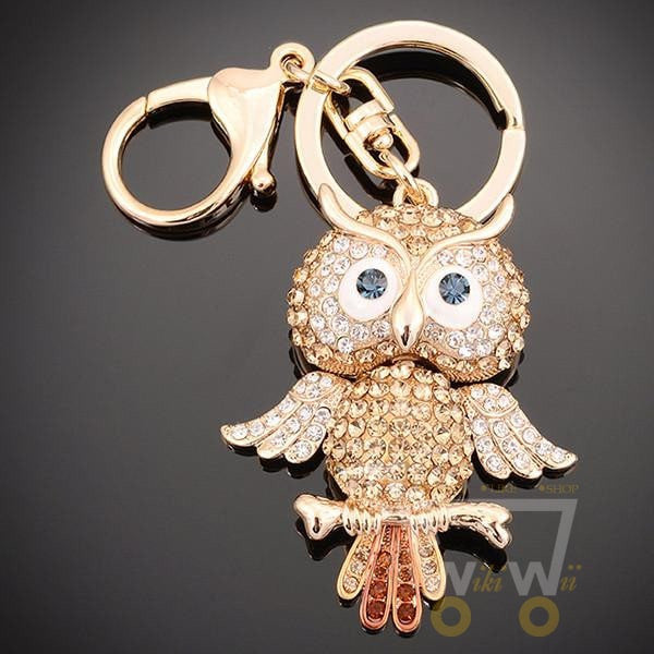 Lovely owl Luxury Crystal Key Chain - WikiWii