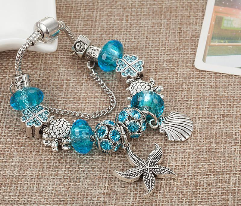 lovely Sea turtles/Star fish Charm Bracelet - WikiWii