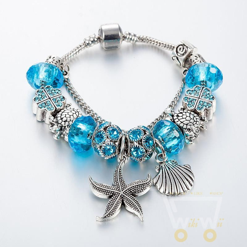 lovely Sea turtles/Star fish Charm Bracelet - WikiWii