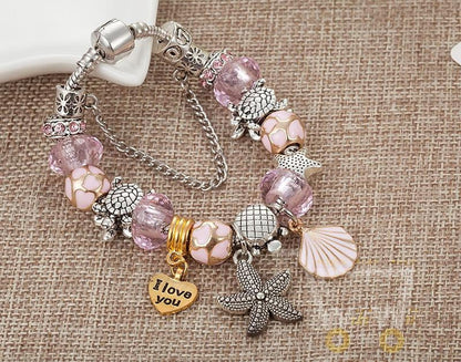 Lovely Sea Turtles/Star fish Charm Bracelet - WikiWii