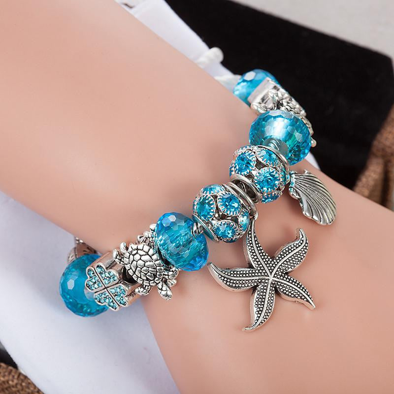 lovely Sea turtles/Star fish Charm Bracelet - WikiWii