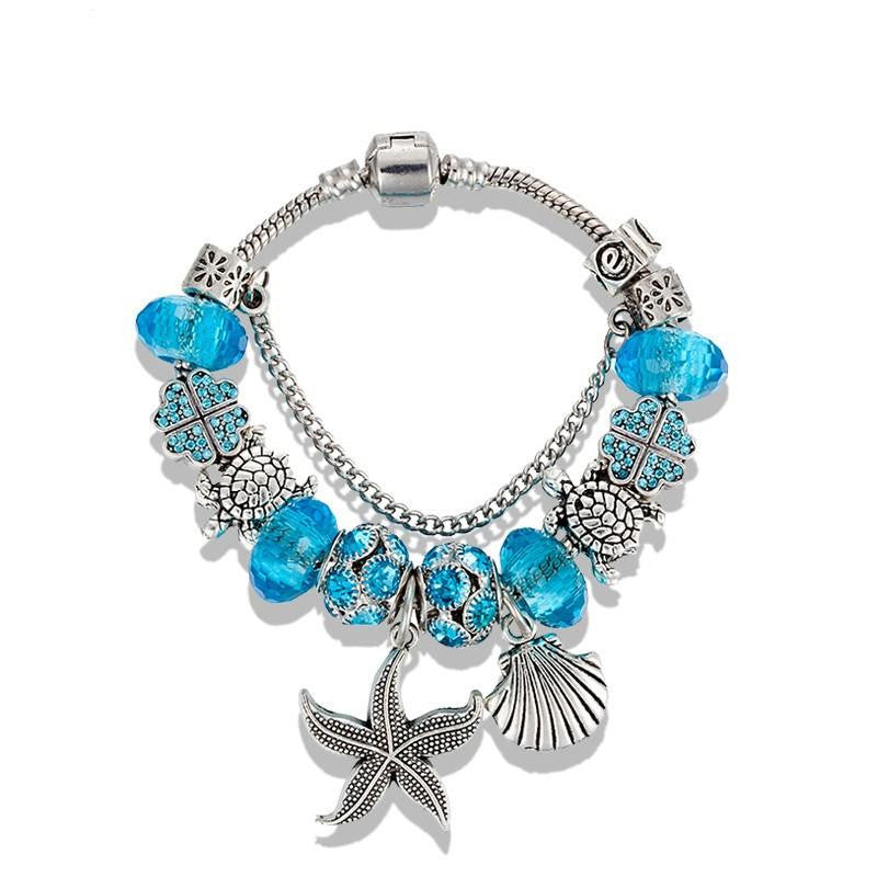 lovely Sea turtles/Star fish Charm Bracelet - WikiWii