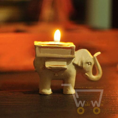 Lucky Elephant Candle Holder (1 PCs ) - WikiWii