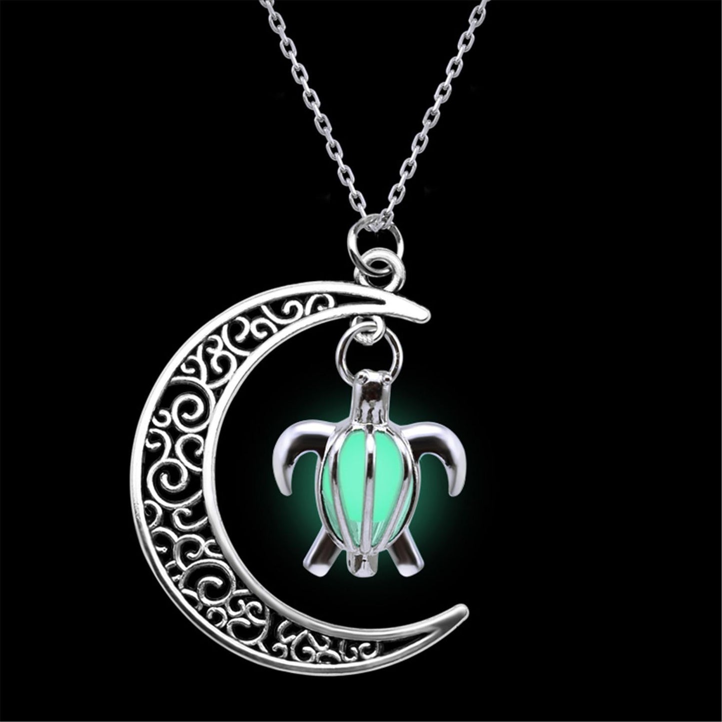 Luminous Stone Moon Turtle Necklace - WikiWii