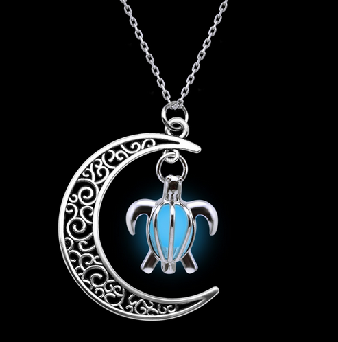 Luminous Stone Moon Turtle Necklace - WikiWii