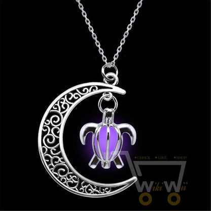 Luminous Stone Moon Turtle Necklace - WikiWii