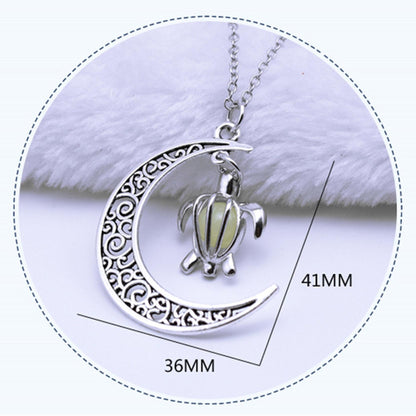 Luminous Stone Moon Turtle Necklace - WikiWii