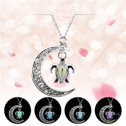 Luminous Stone Moon Turtle Necklace - WikiWii