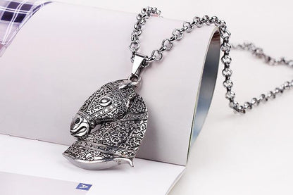 Men Women Horse Head Necklace - WikiWii