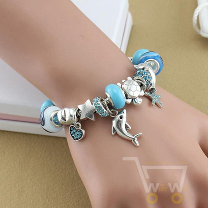 Ocean Style Dolphin Charm Bracelet - WikiWii