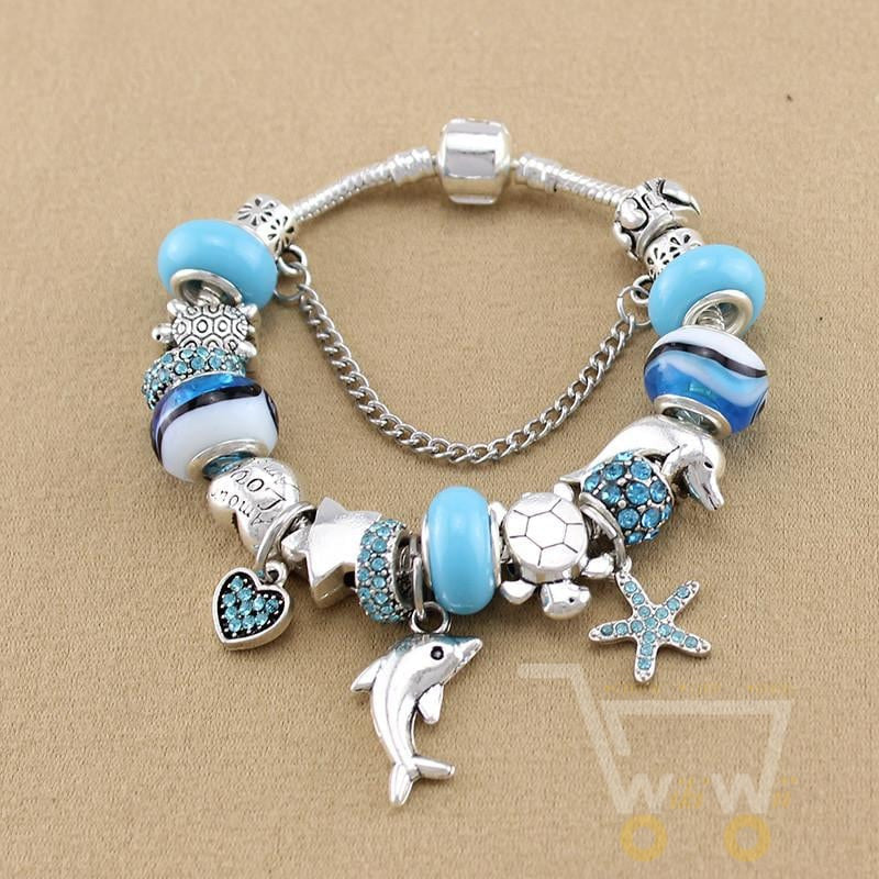 Ocean Style Dolphin Charm Bracelet - WikiWii