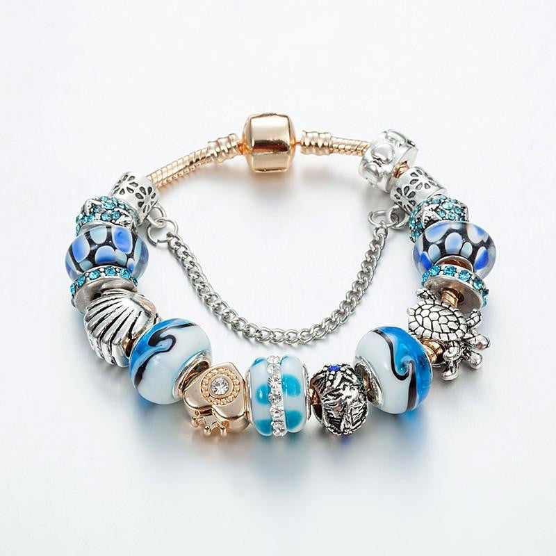 Ocean Style Sea Turtles Charm Bracelet - WikiWii