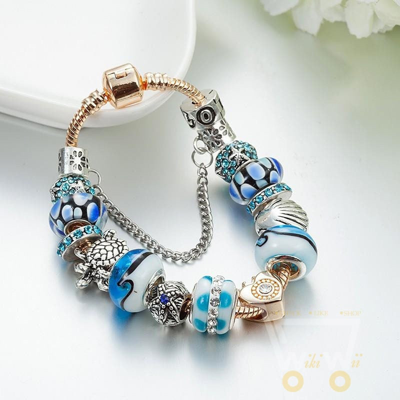 Ocean Style Sea Turtles Charm Bracelet - WikiWii