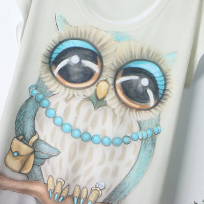 Owl 3D Print T-Shirt ( One Size ) - WikiWii