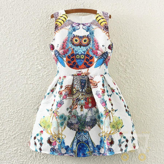 Owl and butterfly party dresses - WikiWii