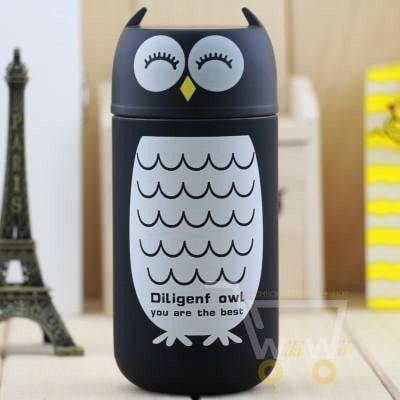 Owl Cartoon Animal Stainless Steel Vacuum Cup light and portable - WikiWii