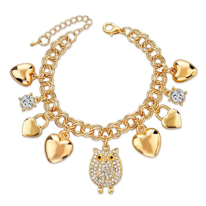 Owl Gold Love Bracelets - WikiWii