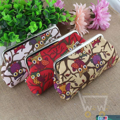 Owl Hasp coin Purse female women wallets - WikiWii