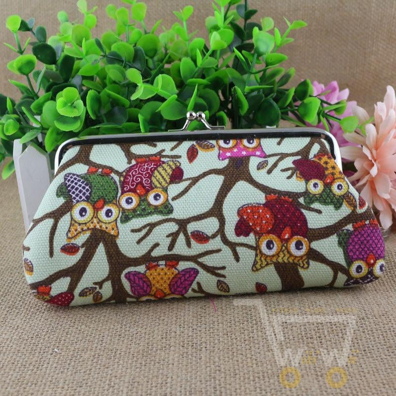 Owl Hasp coin Purse female women wallets - WikiWii