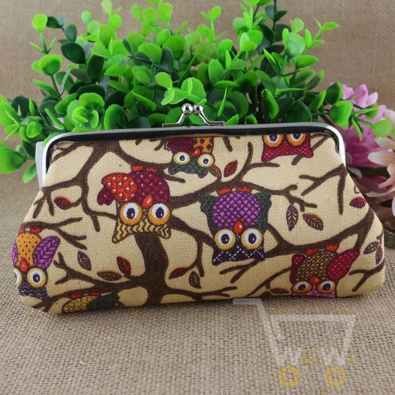 Owl Hasp coin Purse female women wallets - WikiWii