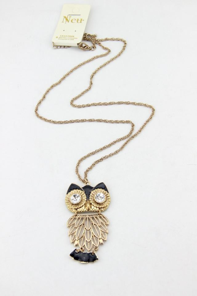 owl long necklace - WikiWii