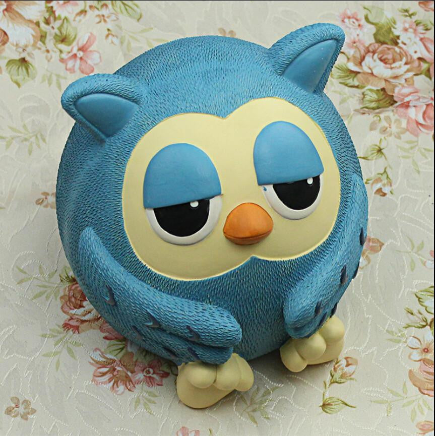 owl shape resin storage money box - WikiWii