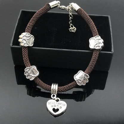 Paw Print best friend Charms Bracelets - WikiWii