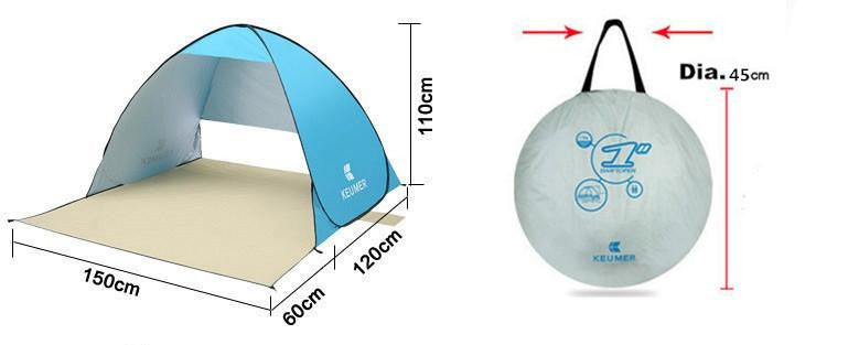 pop up opening beach tent - WikiWii