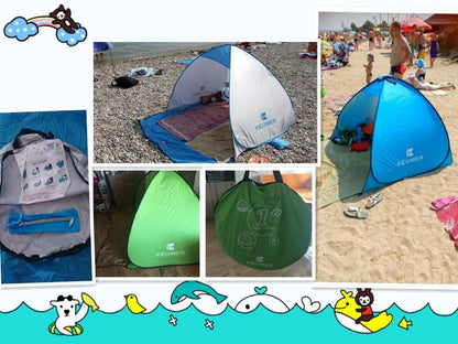 pop up opening beach tent - WikiWii