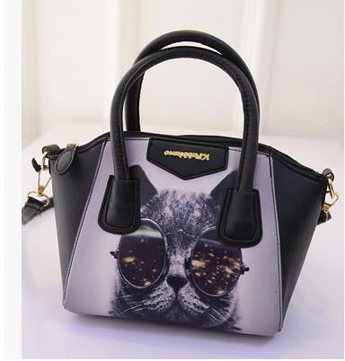 printing large eyes cat handbags - WikiWii