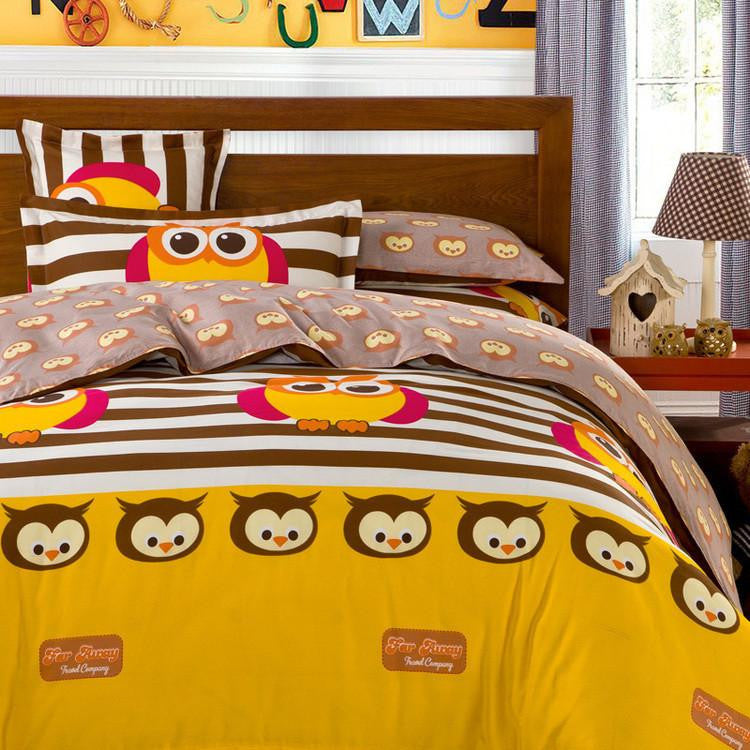 Queen owl comforter Cover full bedding Queen Size 200X230 cm - WikiWii