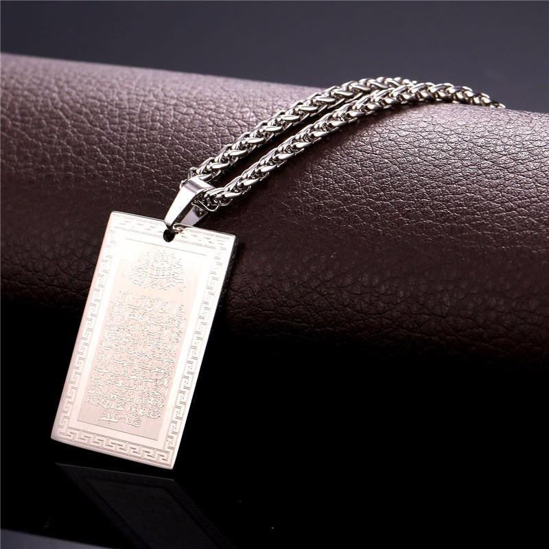 Quran Pendant Gold Stainless Steel Plated Necklace - WikiWii