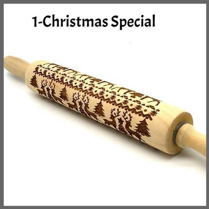 Christmas Embossing Rolling Pin - WikiWii