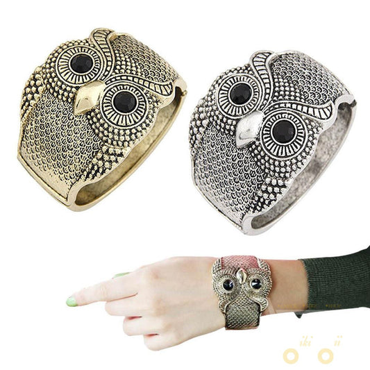 Antique Bronze/Silver Owl Bracelet - WikiWii