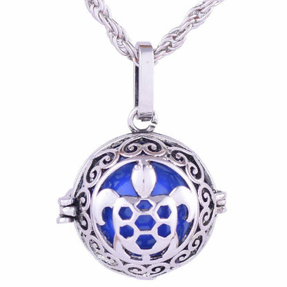 Sea turtle Cage Ball Necklace ( Essential Oil Diffuser Necklace ) - WikiWii