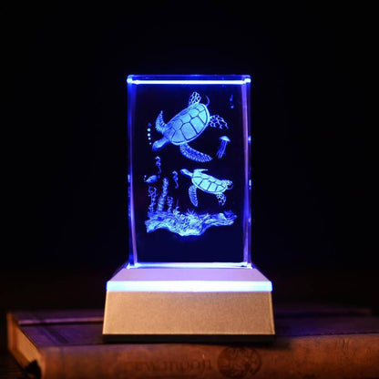 Sea Turtle Crystal Laser Carving - WikiWii