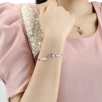 Silver Dolphin Bangle Bracelet - WikiWii