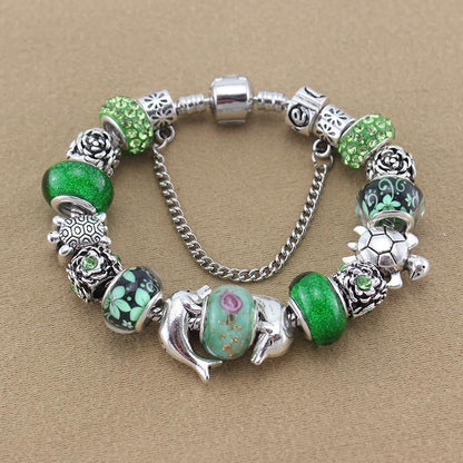 Silver Plated Bracelet  Dolphin / Sea turtle - WikiWii