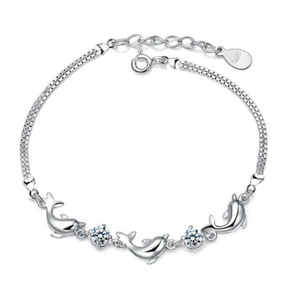 Silver Plated Dolphin Bracelet - WikiWii