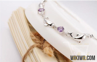 Silver Plated Dolphin Bracelet - WikiWii