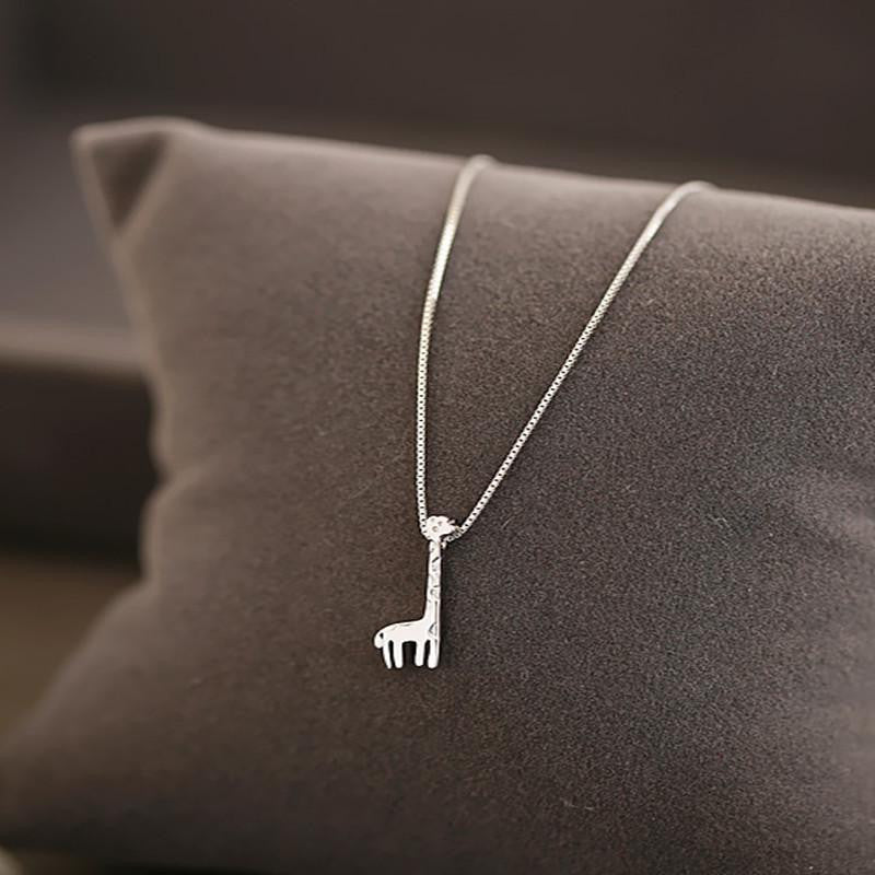 Silver Plated Giraffe Necklace - WikiWii