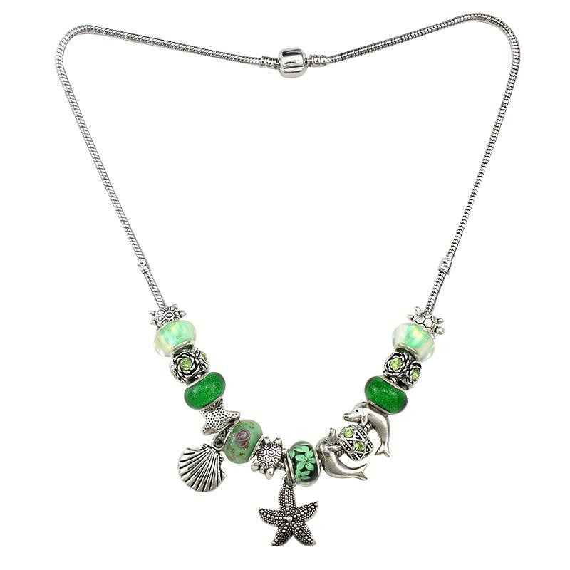 Silver Plated Necklace Starfish / Dolphin / Sea turtle - WikiWii