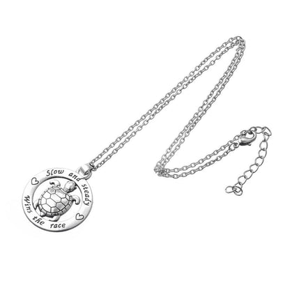 Silver Plated Sea Turtle Necklace - WikiWii