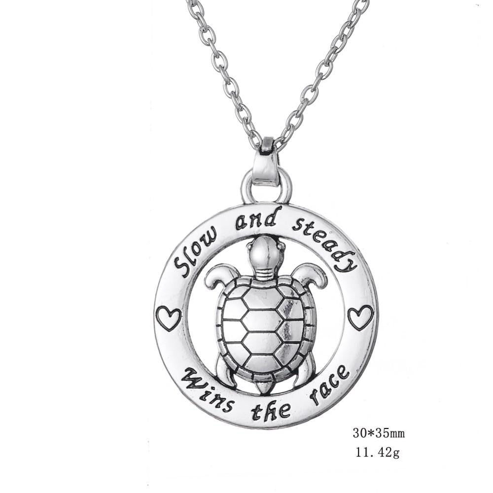 Silver Plated Sea Turtle Necklace - WikiWii