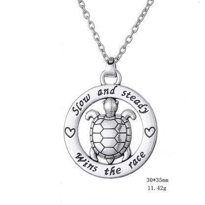 Silver Plated Sea Turtle Necklace - WikiWii