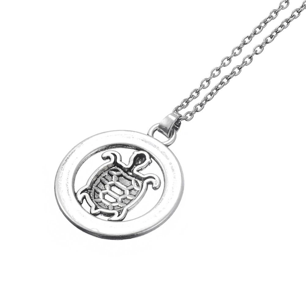 Silver Plated Sea Turtle Necklace - WikiWii