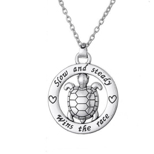 Silver Plated Sea Turtle Necklace - WikiWii