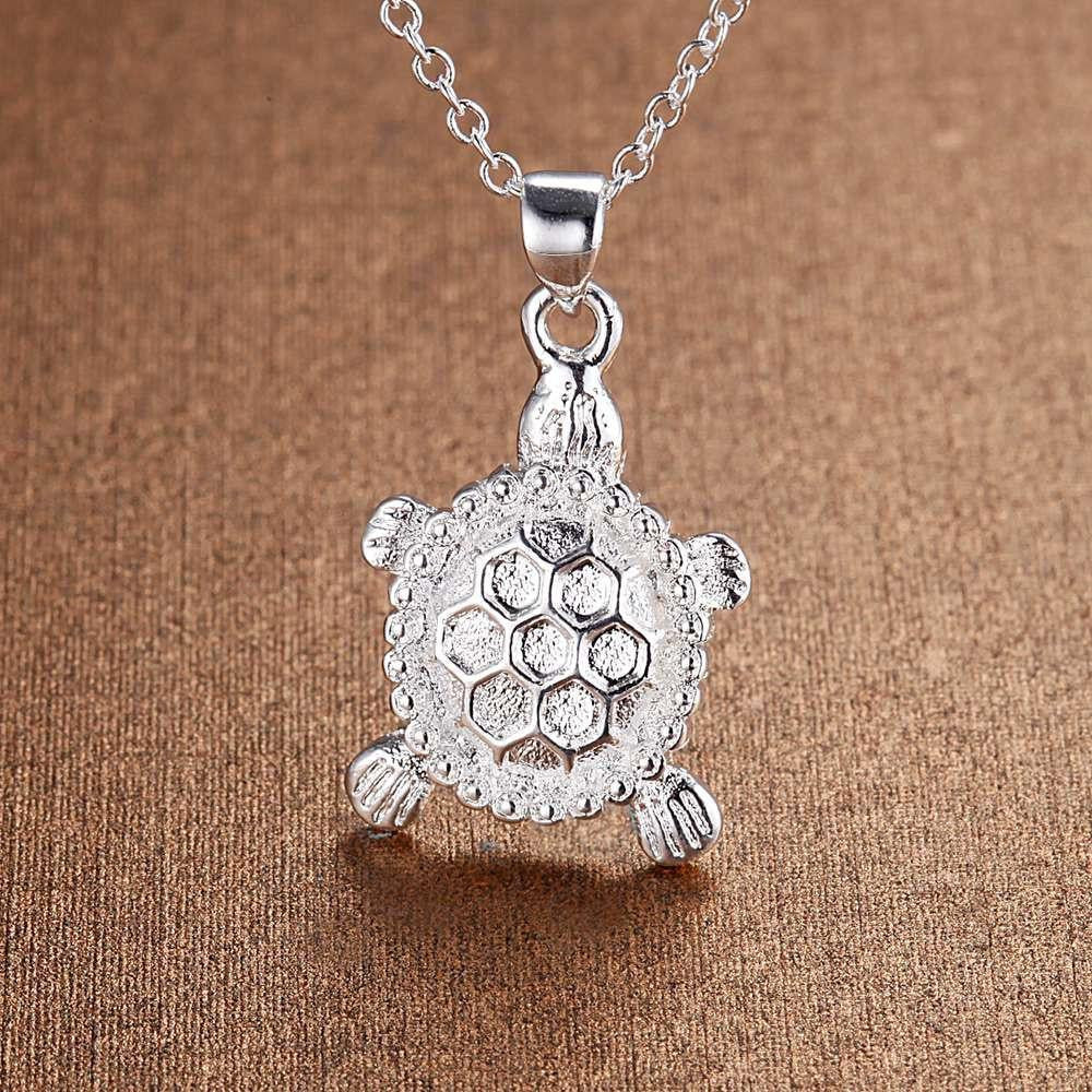 Silver Plated Sea Turtle Sets Necklace Earring - WikiWii